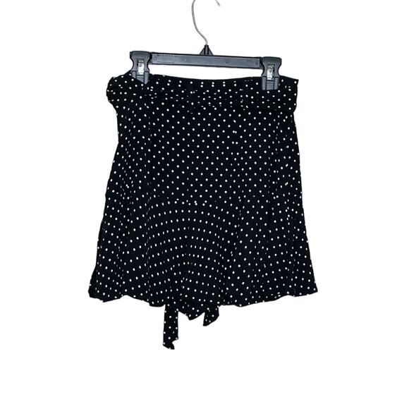 Zara black white polka dots ruffled skort size Small - Picture 11 of 11